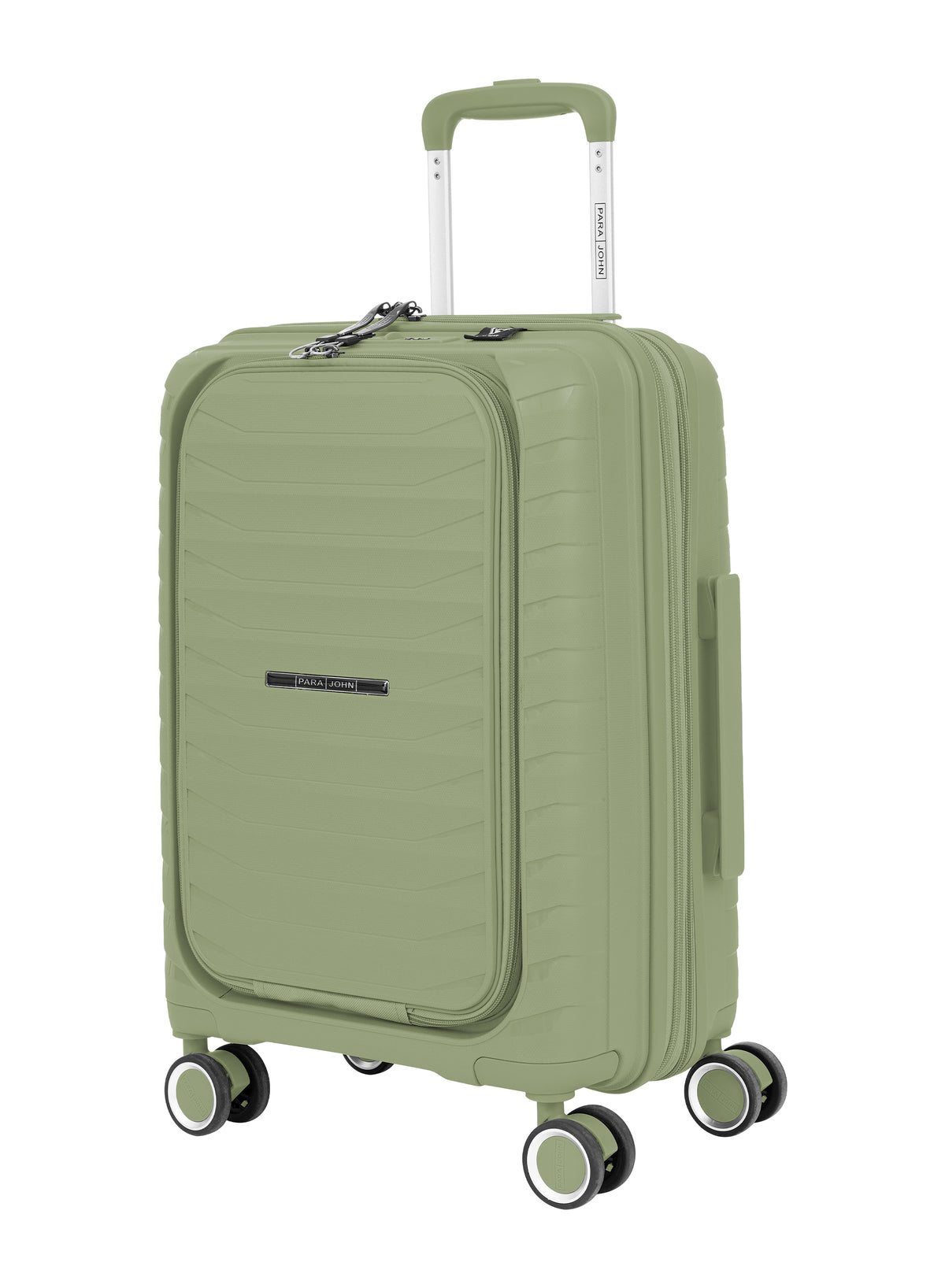 Parajohn AEROFLEX 20-Inch PP Hardshell Cabin Luggage | Lightweight 8-Wheel 360° Spinner Trolley Suitcase | Front-Open Travel Carry-On .