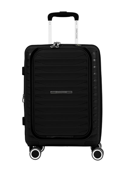 Parajohn AEROFLEX 20-Inch PP Hardshell Cabin Luggage | Lightweight 8-Wheel 360° Spinner Trolley Suitcase | Front-Open Travel Carry-On .