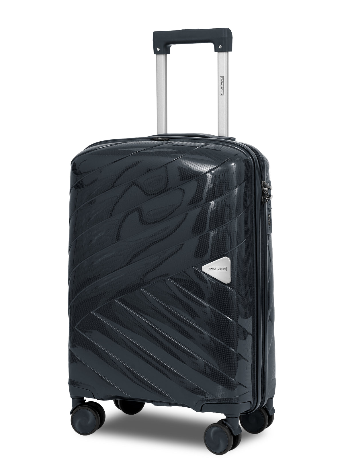 Parajohn Strion Mini  20-Inch PP Hardside Cabin Luggage, Lightweight 8-Wheel 360° Spinner Trolley Bag, Carry-On Travel Suitcase