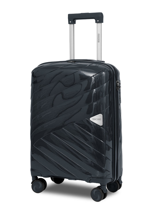 Parajohn Strion Mini  20-Inch PP Hardside Cabin Luggage, Lightweight 8-Wheel 360° Spinner Trolley Bag, Carry-On Travel Suitcase