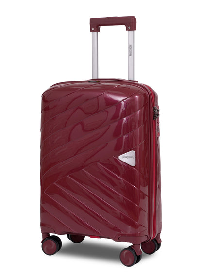 Parajohn Strion Mini  20-Inch PP Hardside Cabin Luggage, Lightweight 8-Wheel 360° Spinner Trolley Bag, Carry-On Travel Suitcase