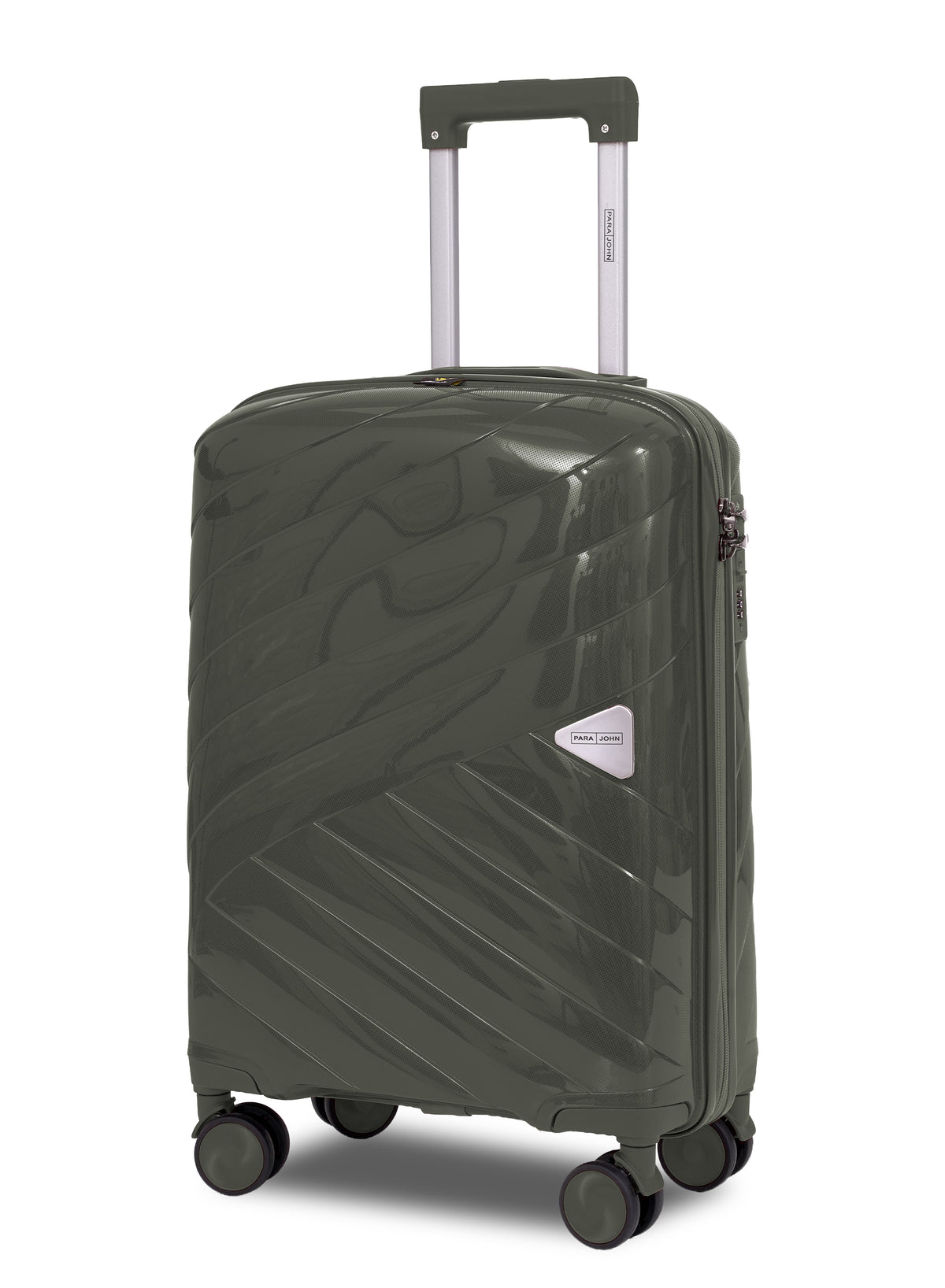 Parajohn Strion Mini  20-Inch PP Hardside Cabin Luggage, Lightweight 8-Wheel 360° Spinner Trolley Bag, Carry-On Travel Suitcase