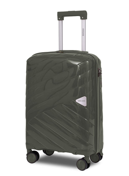 Parajohn Strion Mini  20-Inch PP Hardside Cabin Luggage, Lightweight 8-Wheel 360° Spinner Trolley Bag, Carry-On Travel Suitcase