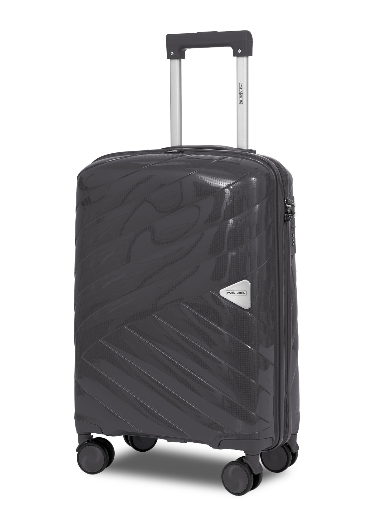 Parajohn Strion Mini  20-Inch PP Hardside Cabin Luggage, Lightweight 8-Wheel 360° Spinner Trolley Bag, Carry-On Travel Suitcase