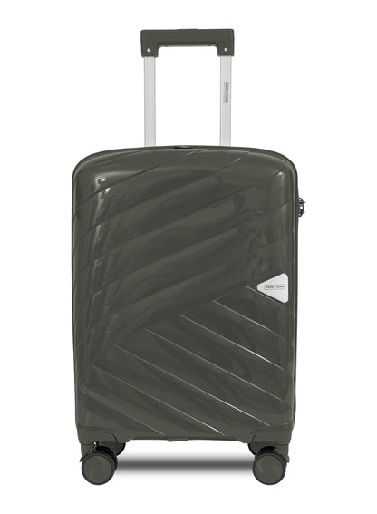 Parajohn Strion Mini  20-Inch PP Hardside Cabin Luggage, Lightweight 8-Wheel 360° Spinner Trolley Bag, Carry-On Travel Suitcase