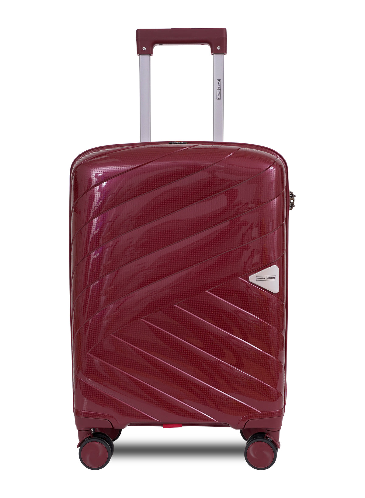 Parajohn Strion Mini  20-Inch PP Hardside Cabin Luggage, Lightweight 8-Wheel 360° Spinner Trolley Bag, Carry-On Travel Suitcase