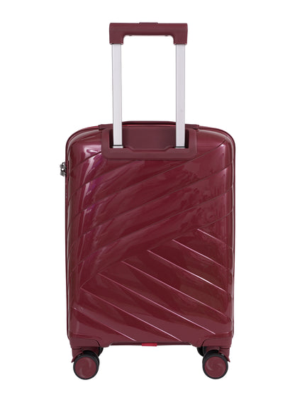 Parajohn Strion Mini  20-Inch PP Hardside Cabin Luggage, Lightweight 8-Wheel 360° Spinner Trolley Bag, Carry-On Travel Suitcase
