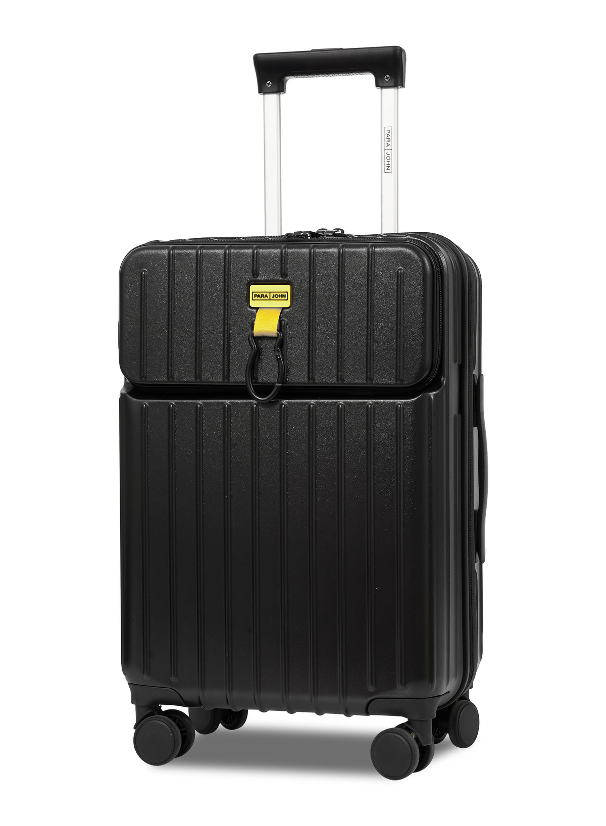 PARAJOHN VerDeX PC Cabin Luggage, 45L Hard Shell Suitcase with 8 Spinner Wheels & Smart Travel Features
