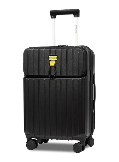 PARAJOHN VerDeX PC Cabin Luggage, 45L Hard Shell Suitcase with 8 Spinner Wheels & Smart Travel Features