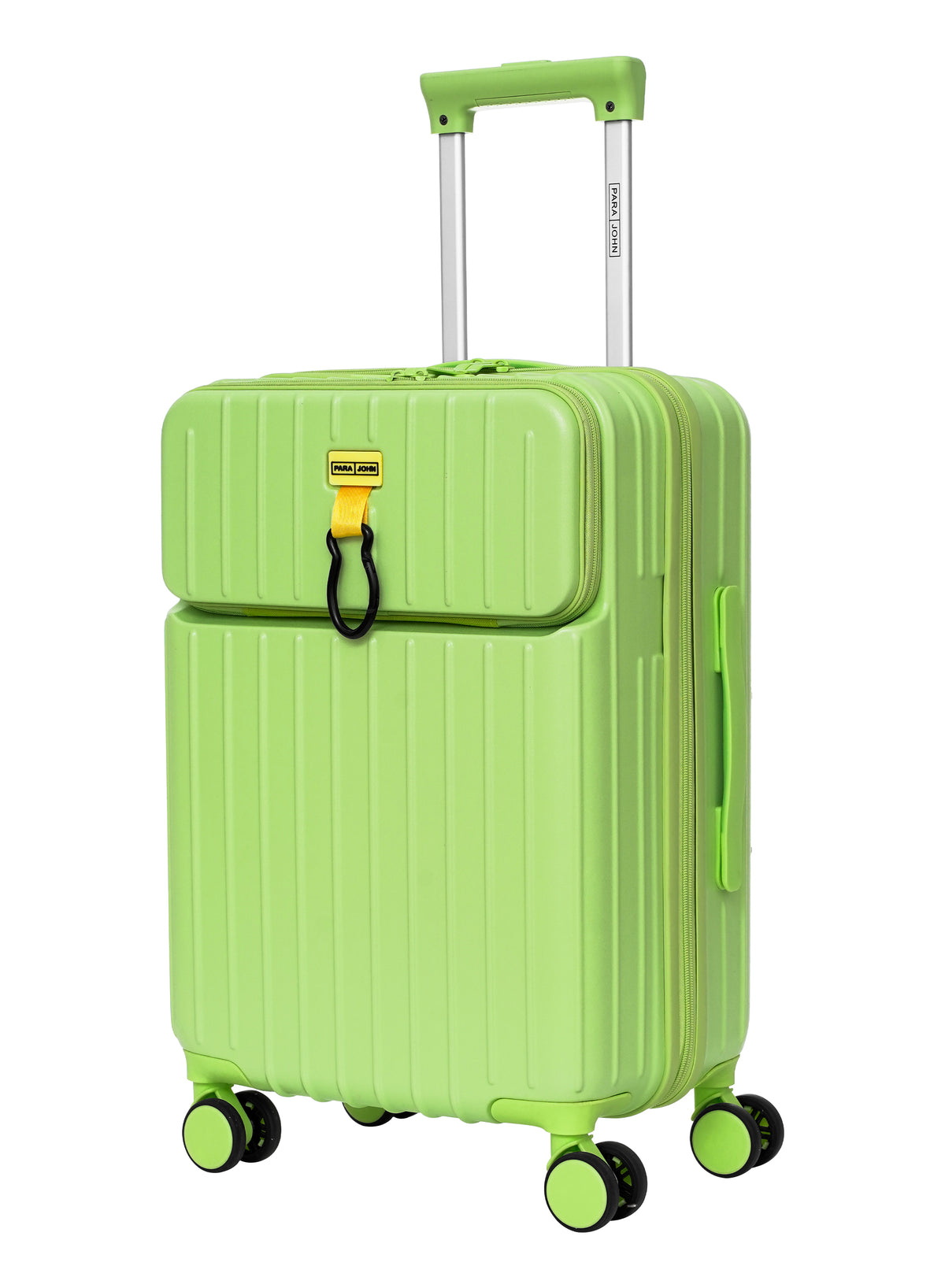 PARAJOHN VerDeX PC Cabin Luggage, 45L Hard Shell Suitcase with 8 Spinner Wheels & Smart Travel Features