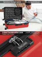 Parajohn Crista Series Set of 2 Luggage | Lightweight Small 10KG & Large 30KG ABS 8 Wheels Trolley Hardsided Travel Suitcase  PARAJOHN UAE