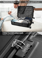 Parajohn Armorix Series Set of 2 Luggage | Lightweight Small 10KG & Large 30KG ABS 8 Wheels Trolley Hardsided Travel Suitcase  PARAJOHN UAE