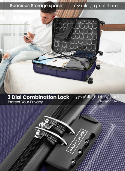 Parajohn Armorix Series Set of 2 Luggage | Lightweight Small 10KG & Large 30KG ABS 8 Wheels Trolley Hardsided Travel Suitcase  PARAJOHN UAE