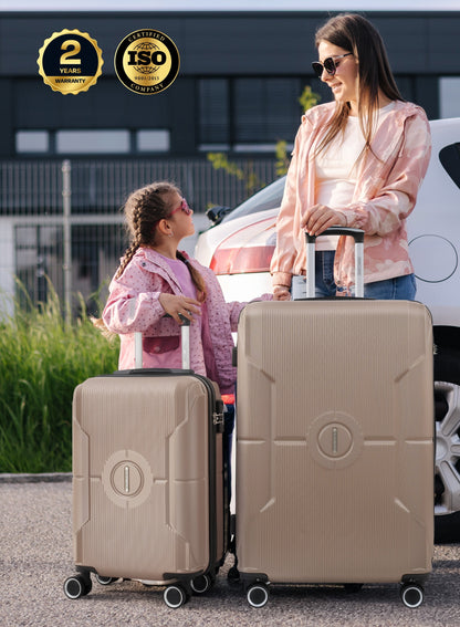 Parajohn Armorix Series Set of 2 Luggage | Lightweight Small 10KG & Large 30KG ABS 8 Wheels Trolley Hardsided Travel Suitcase  PARAJOHN UAE