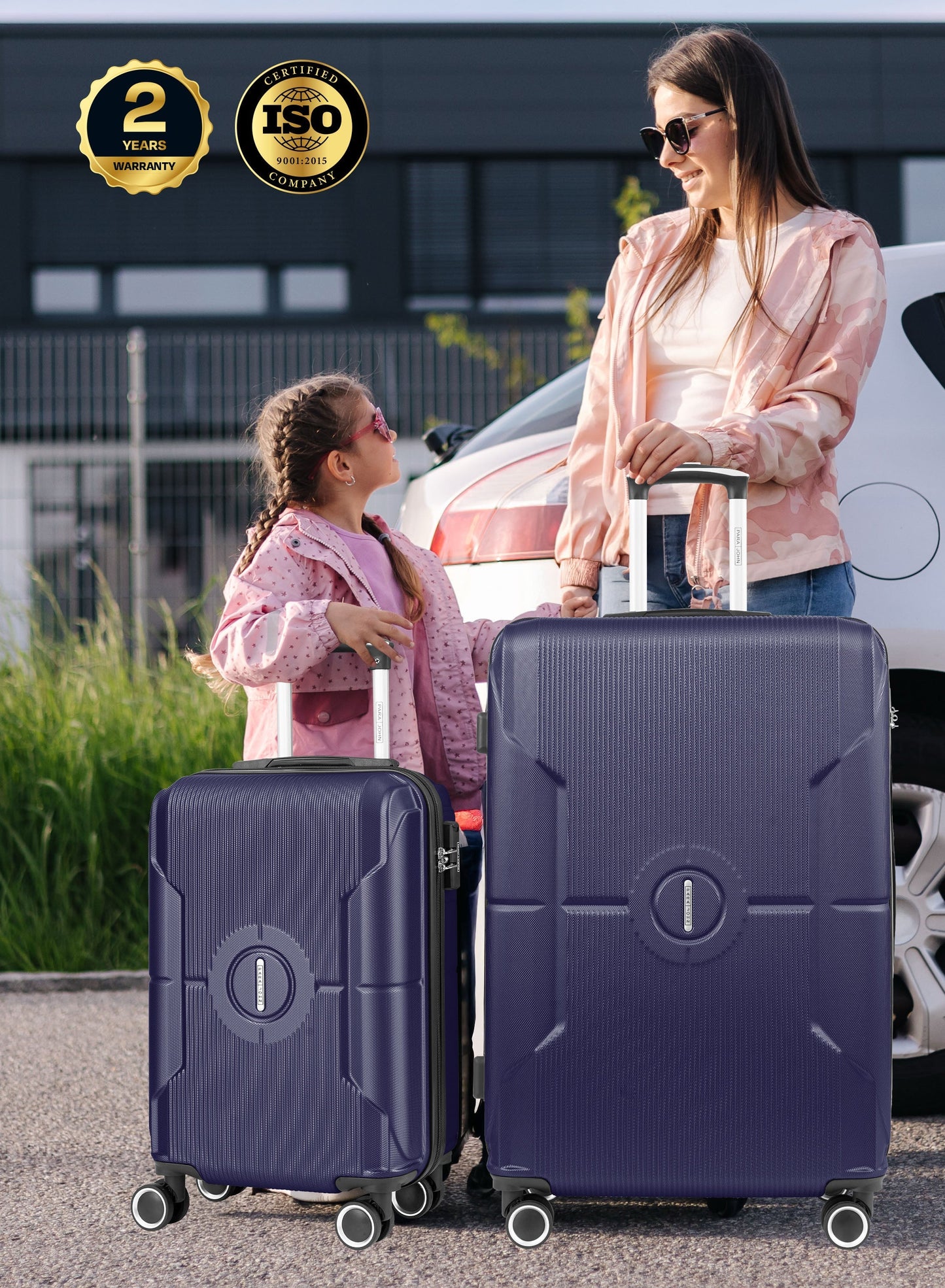 Parajohn Armorix Series Set of 2 Luggage | Lightweight Small 10KG & Large 30KG ABS 8 Wheels Trolley Hardsided Travel Suitcase  PARAJOHN UAE