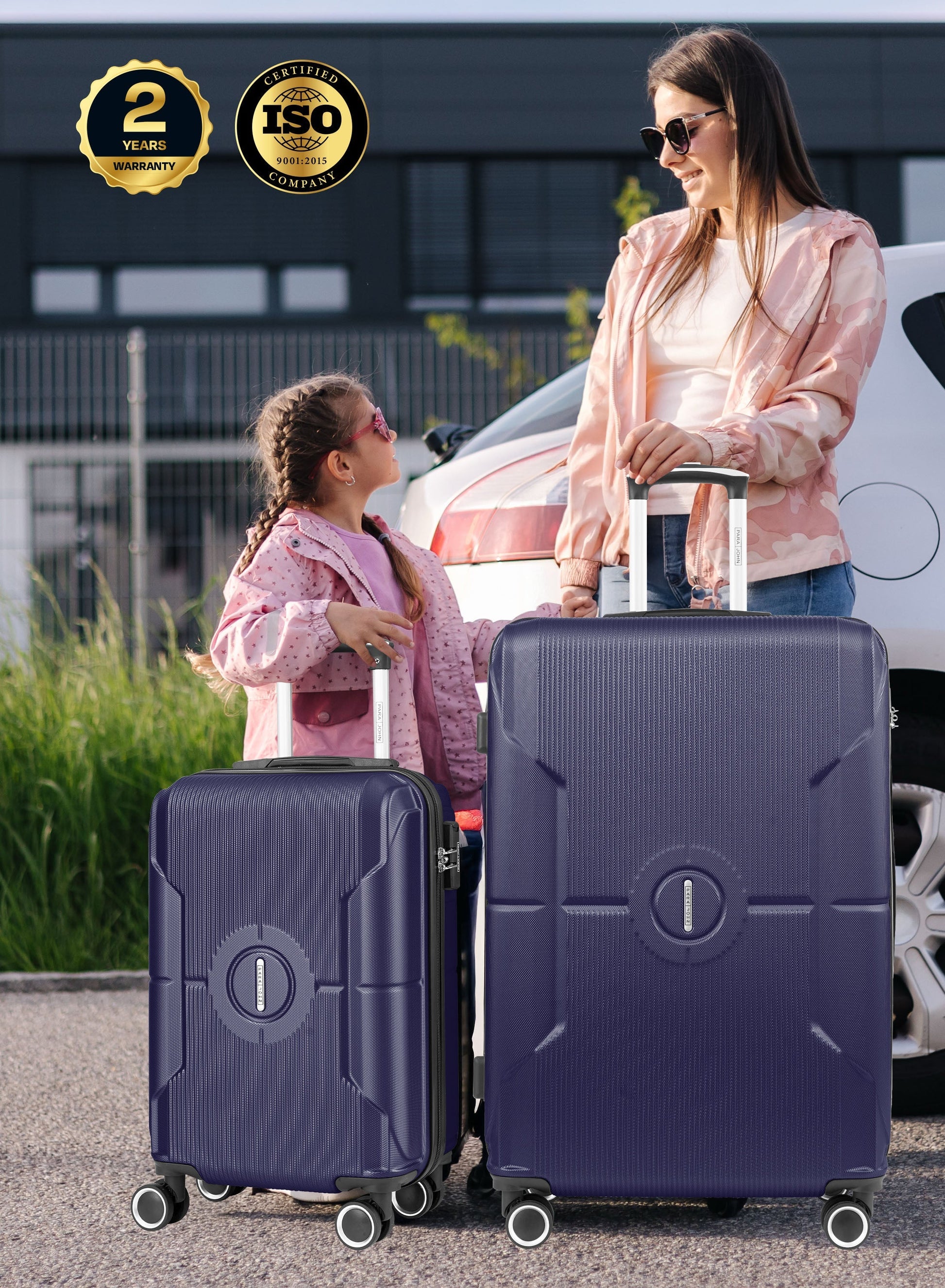 Parajohn Armorix Series Set of 2 Luggage | Lightweight Small 10KG & Large 30KG ABS 8 Wheels Trolley Hardsided Travel Suitcase  PARAJOHN UAE