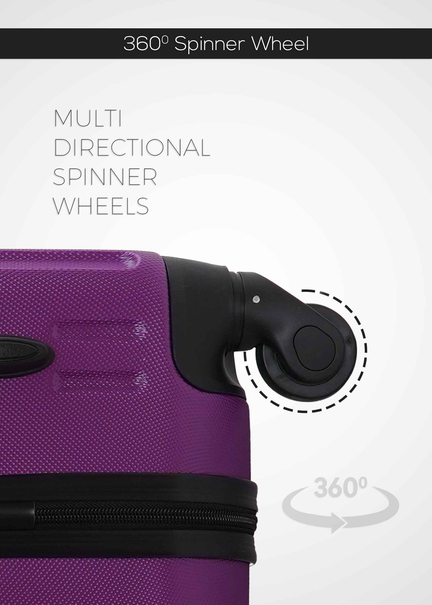 Vertex Single Size ABS Hard Side Trolley Luggage