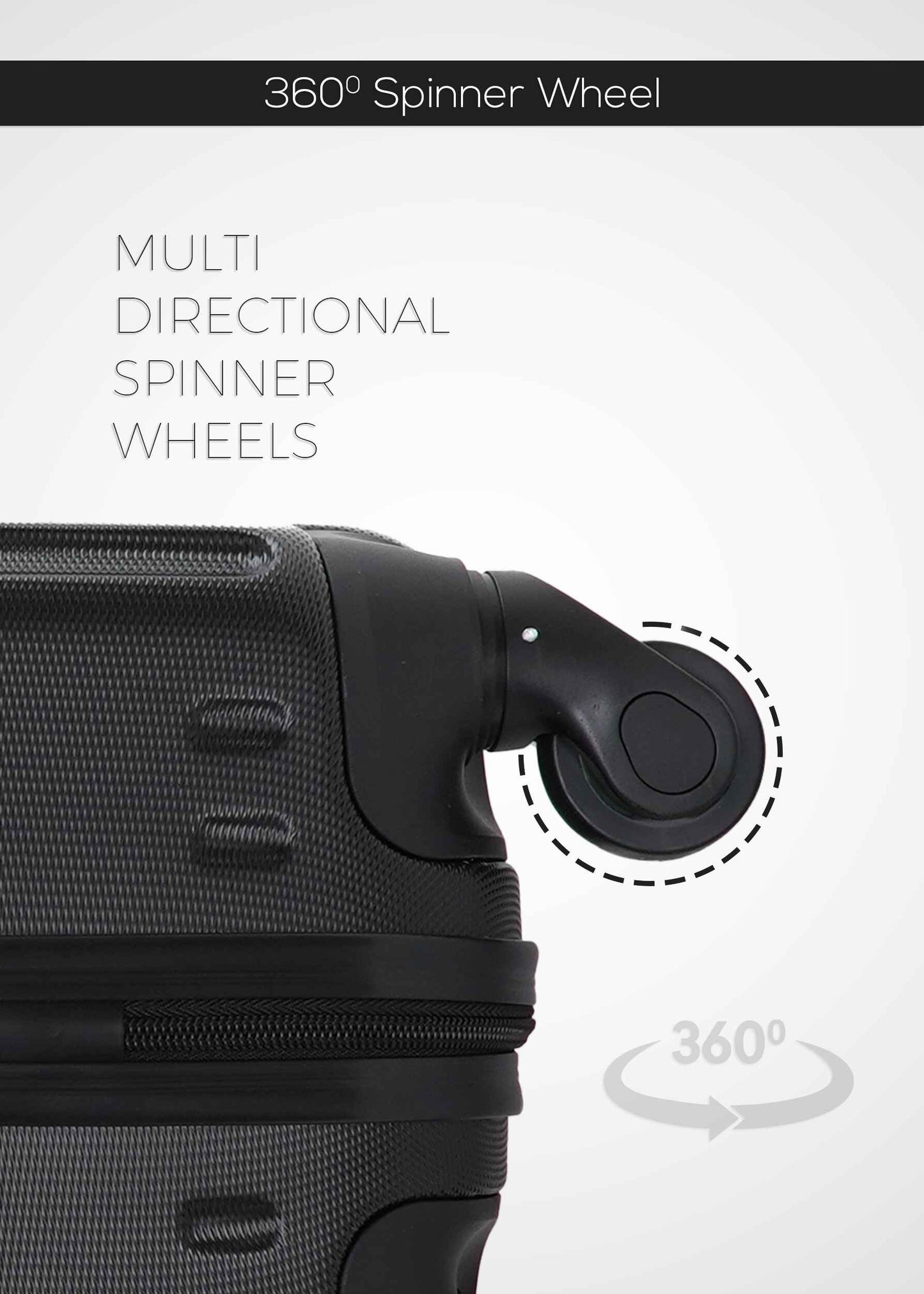 Vertex Single Size ABS Hard Side Trolley Luggage