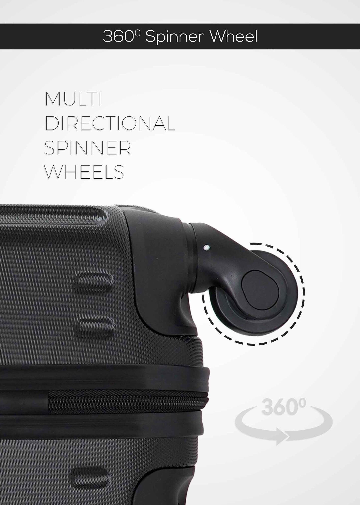 Vertex Single Size ABS Hard Side Trolley Luggage