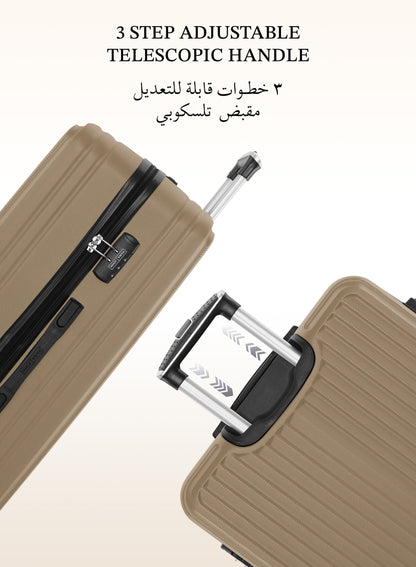 Vertex 2 Pieces ABS Hard Side Travel Trolley Luggage Set