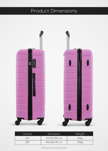 PopGlide2-Pieces ABS Hardside Travel Trolley Luggage Set