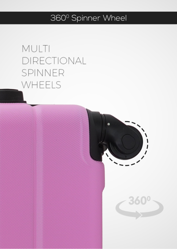 PopGlide Cabin Trolley - Pink Single Piece Carry-On