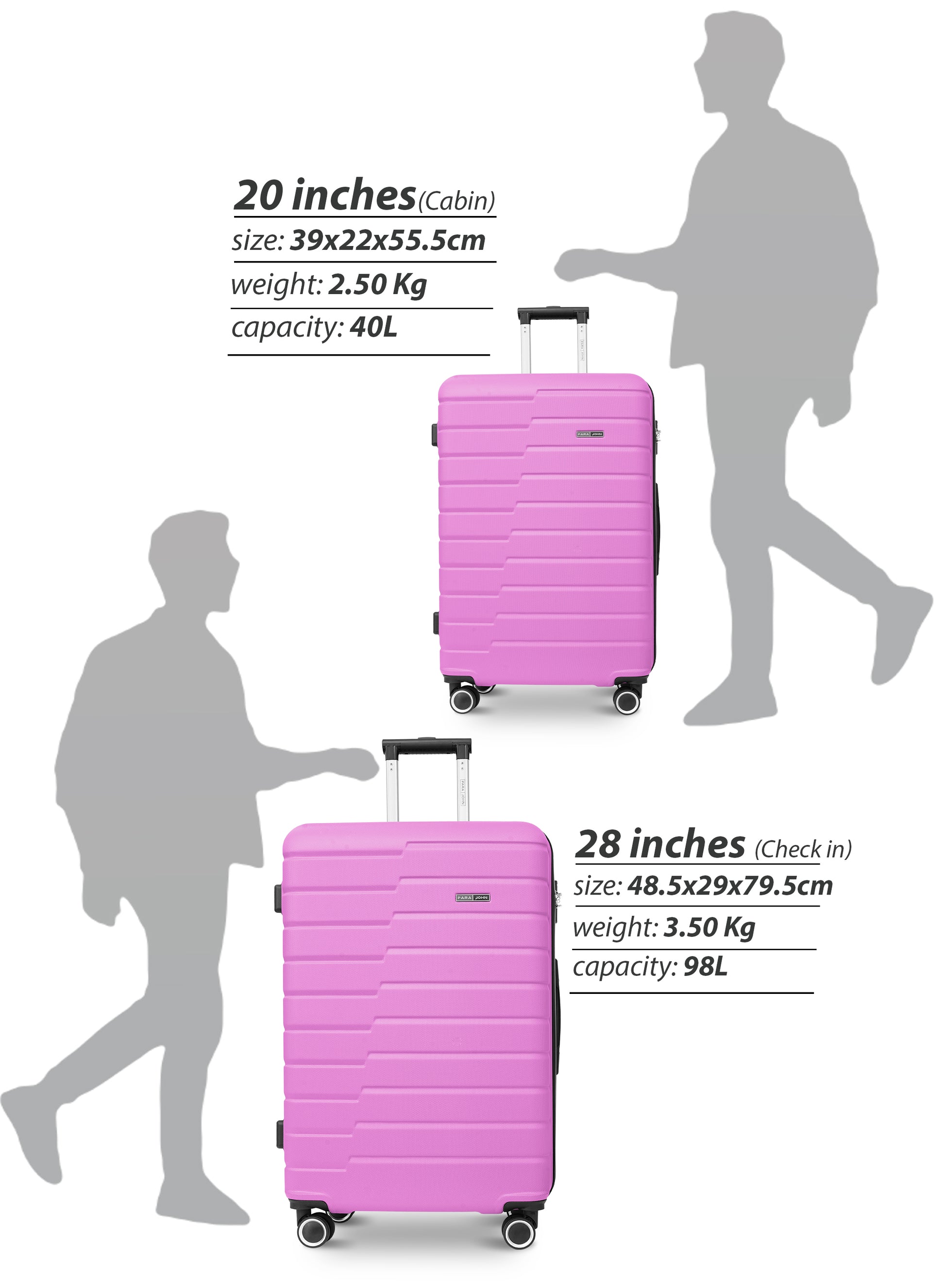 Buy Cabin Luggage Online | Stylish & Durable Cabin Bags from Para john