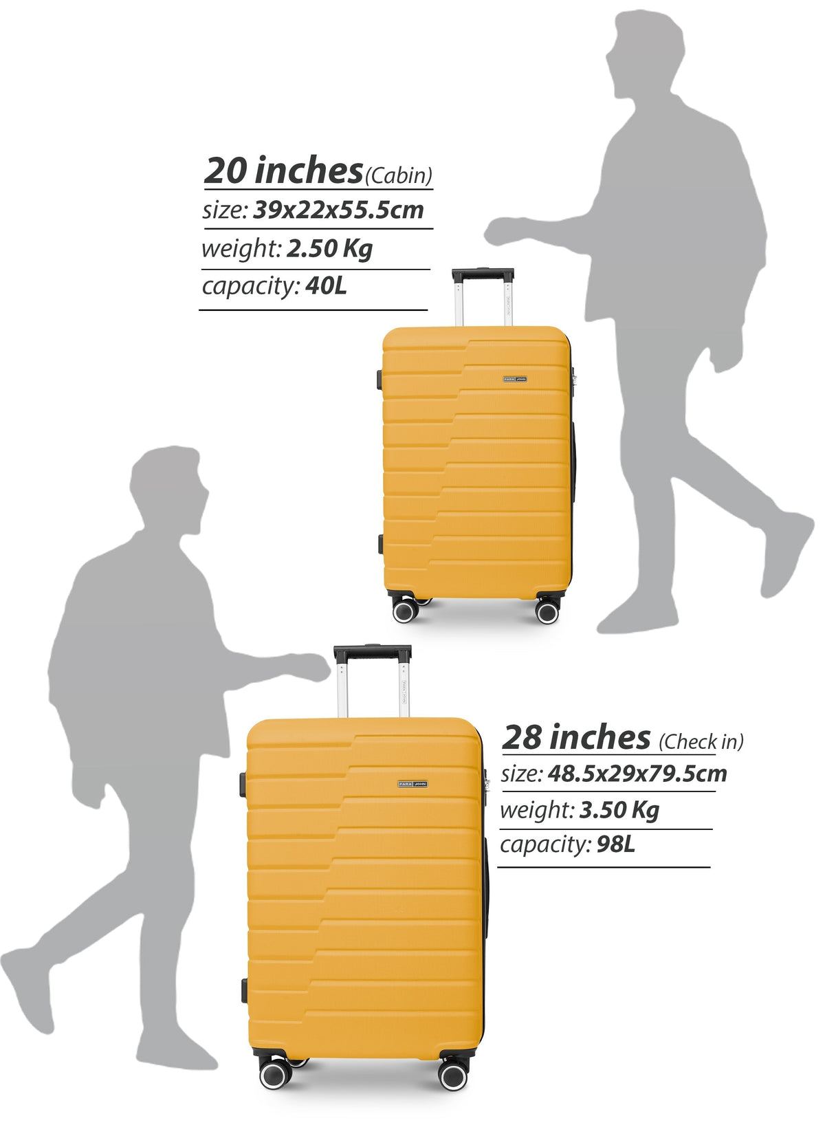 POPGLIDE Series 1 Piece Durable Lightweight Large 28 inches Carrying 30KG Material-ABS 8 Wheels Hard sided Travel Suitcase  PARAJOHN UAE