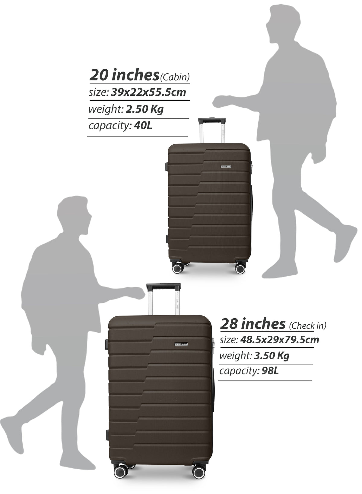 POPGLIDE Series 1 Piece Durable Lightweight Large 28 inches Carrying 30KG Material-ABS 8 Wheels Hard sided Travel Suitcase  PARAJOHN UAE