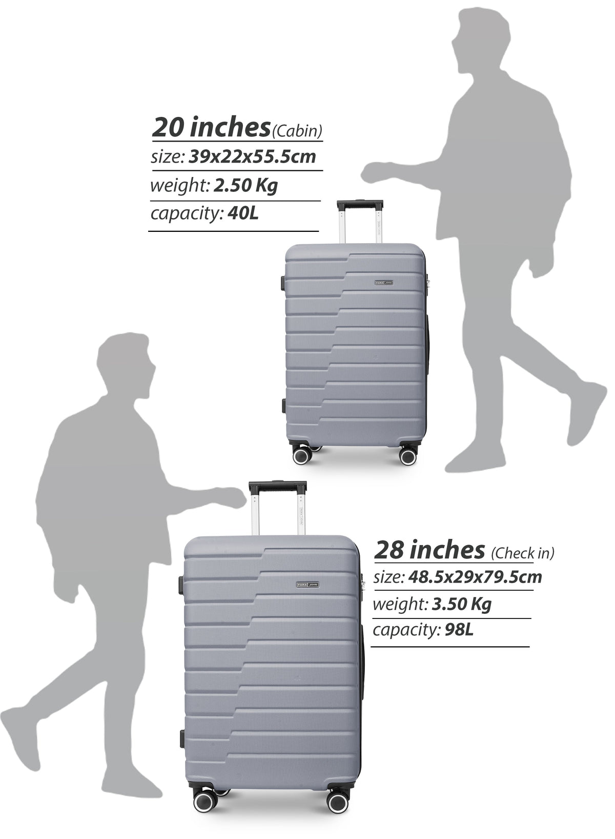 POPGLIDE Series 1 Piece Durable Lightweight Large 28 inches Carrying 30KG Material-ABS 8 Wheels Hard sided Travel Suitcase  PARAJOHN UAE