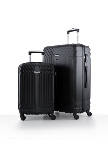 2-Piece Black Luggage Bags