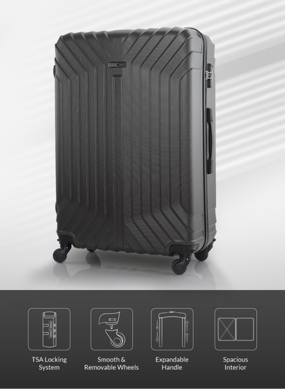 Noir 2 Pieces Hard Side Luggage Set