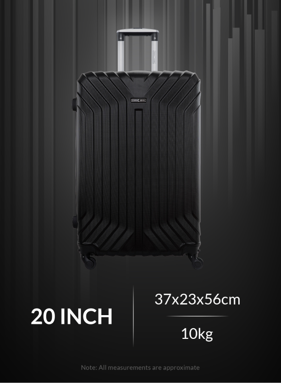 Noir 2 Pieces Hard Side Luggage Set