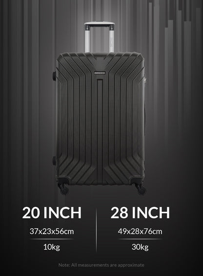 Noir 2 Pieces Hard Side Luggage Set