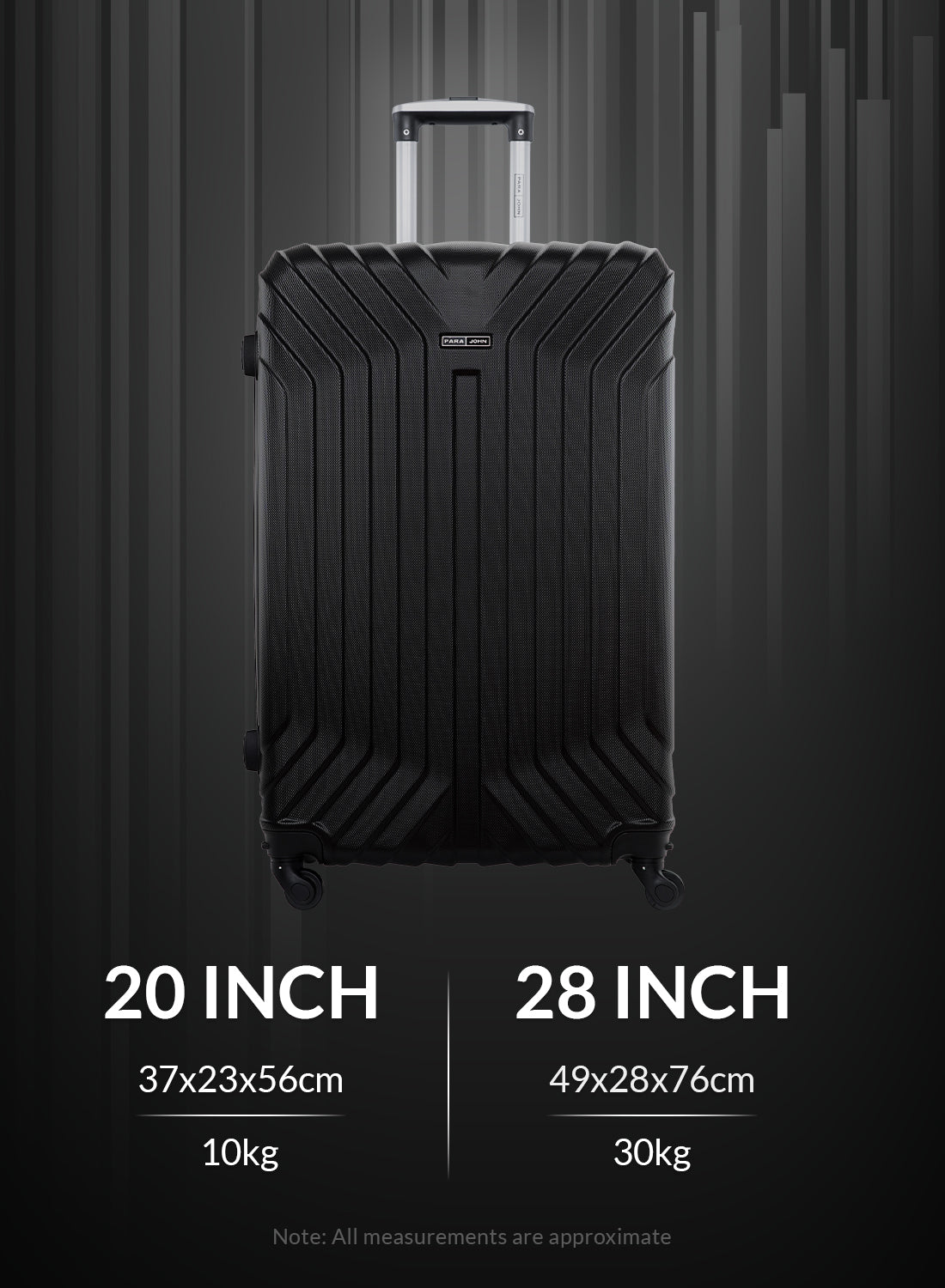 Noir 2 Pieces Hard Side Luggage Set