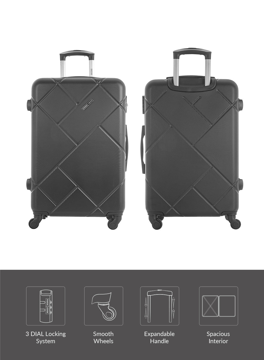 Touro 3-Piece ABS Hardside Spinner Luggage Trolley Set