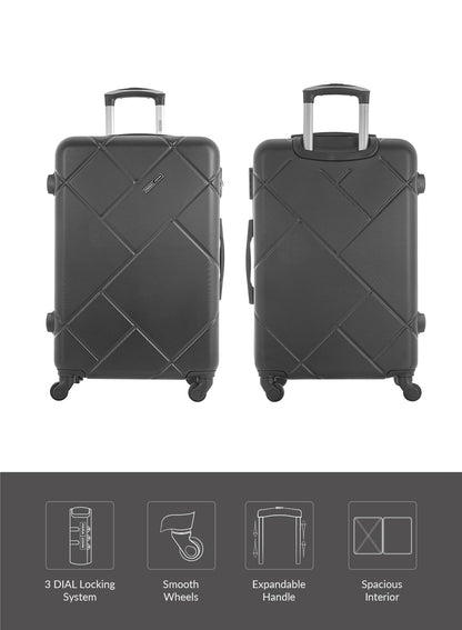 Touro 3-Piece ABS Hardside Spinner Luggage Trolley Set