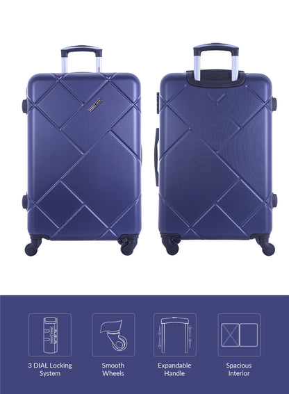 Touro 3-Piece ABS Hardside Spinner Luggage Trolley Set