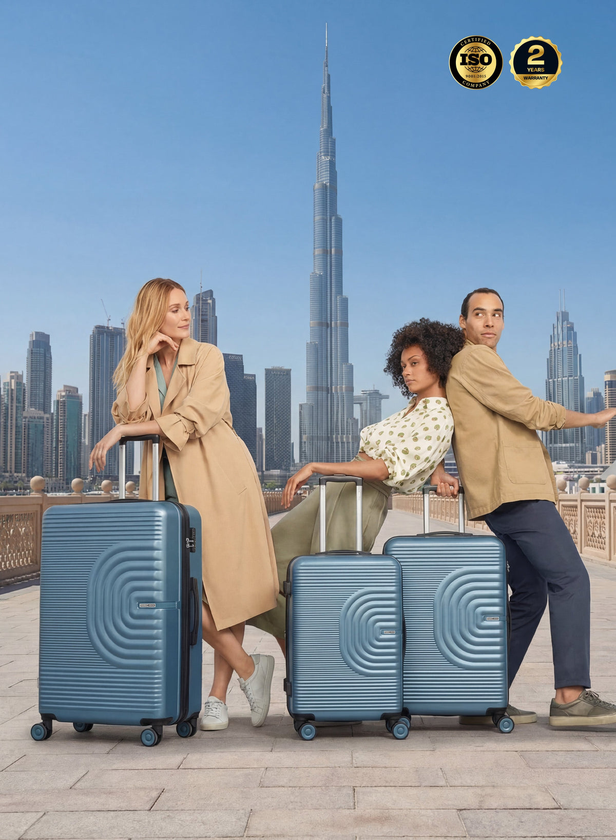 Parajohn Gecko 3-Piece ABS Hardside Spinner Luggage Trolley Set  PARAJOHN UAE