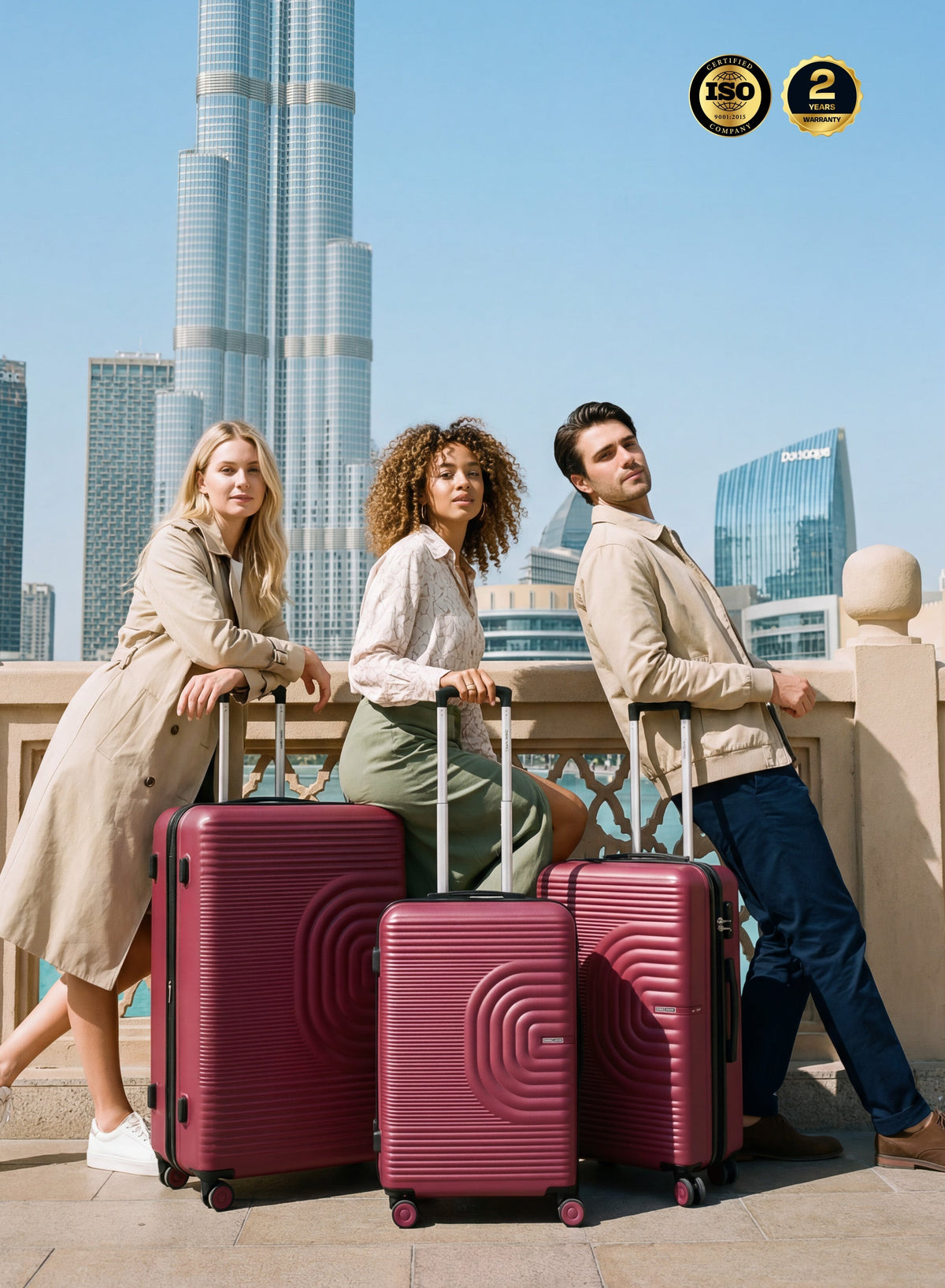 Parajohn Gecko 3-Piece ABS Hardside Spinner Luggage Trolley Set  PARAJOHN UAE