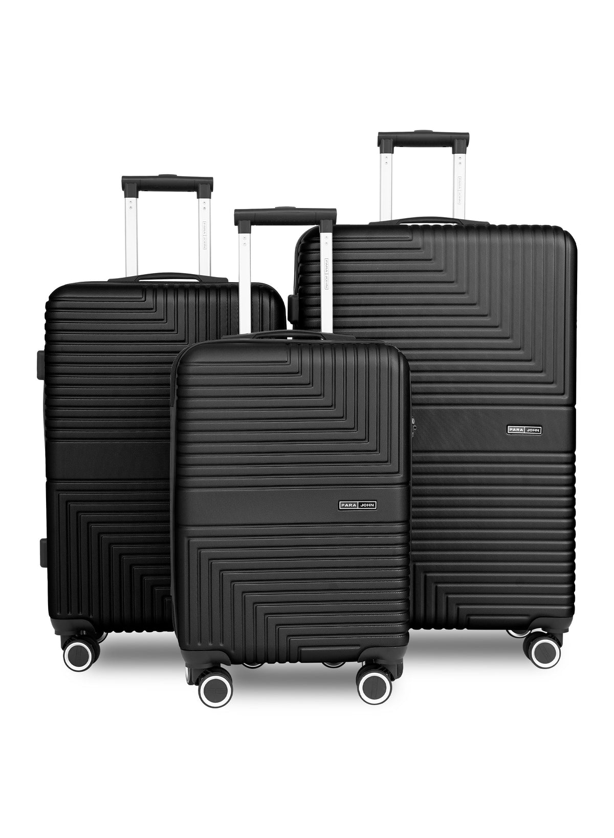 Parajohn GeoFlex Series 3 Piece Lightweight Luggage Set | Small 10KG, Medium 20KG & Large 30KG ABS 8 Wheels Luggage  PARAJOHN UAE