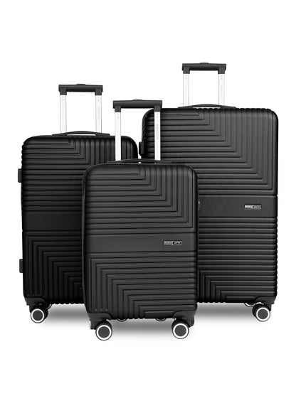 Parajohn GeoFlex Series 3 Piece Lightweight Luggage Set | Small 10KG, Medium 20KG & Large 30KG ABS 8 Wheels Luggage  PARAJOHN UAE