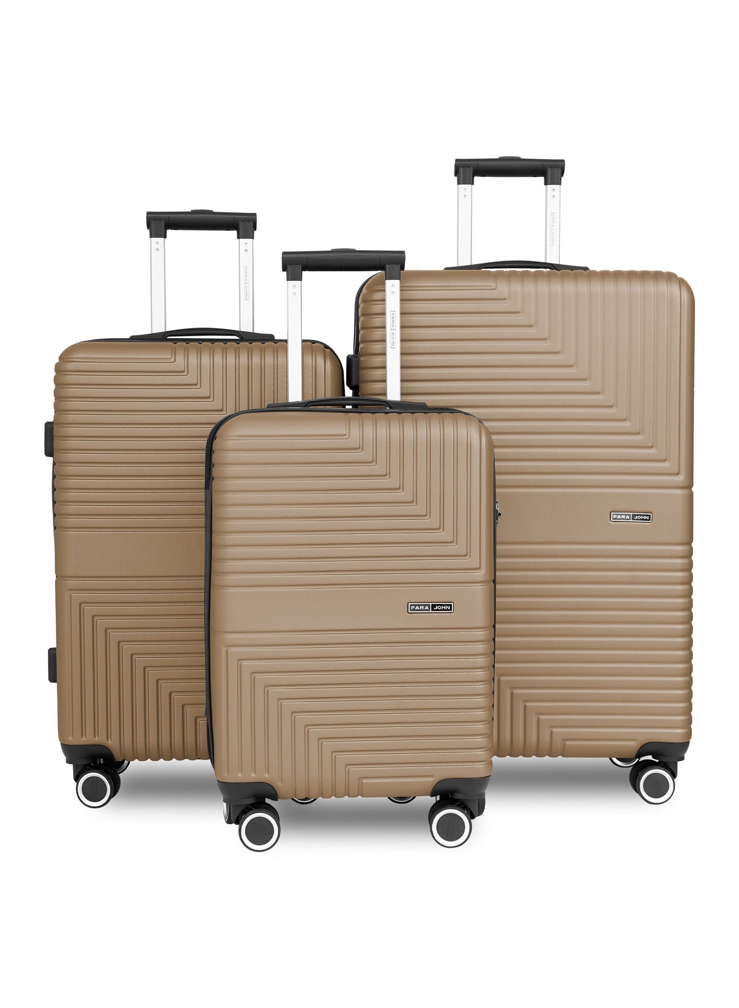 Parajohn GeoFlex Series 3 Piece Lightweight Luggage Set | Small 10KG, Medium 20KG & Large 30KG ABS 8 Wheels Luggage  PARAJOHN UAE
