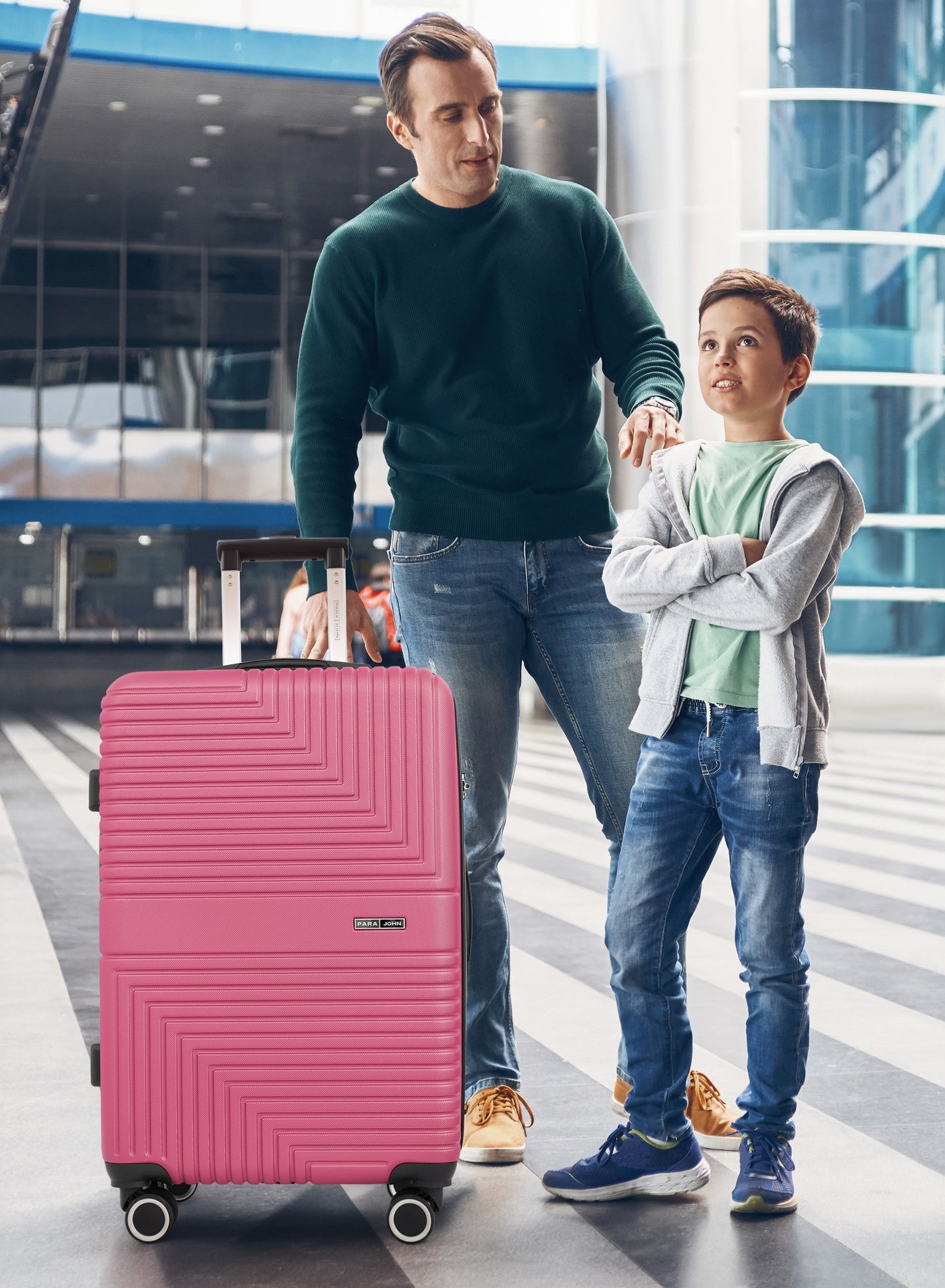 Parajohn GeoFlex Series 3 Piece Lightweight Luggage Set | Small 10KG, Medium 20KG & Large 30KG ABS 8 Wheels Luggage  PARAJOHN UAE