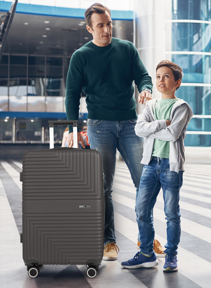 Parajohn GeoFlex Series 3 Piece Lightweight Luggage Set | Small 10KG, Medium 20KG & Large 30KG ABS 8 Wheels Luggage  PARAJOHN UAE