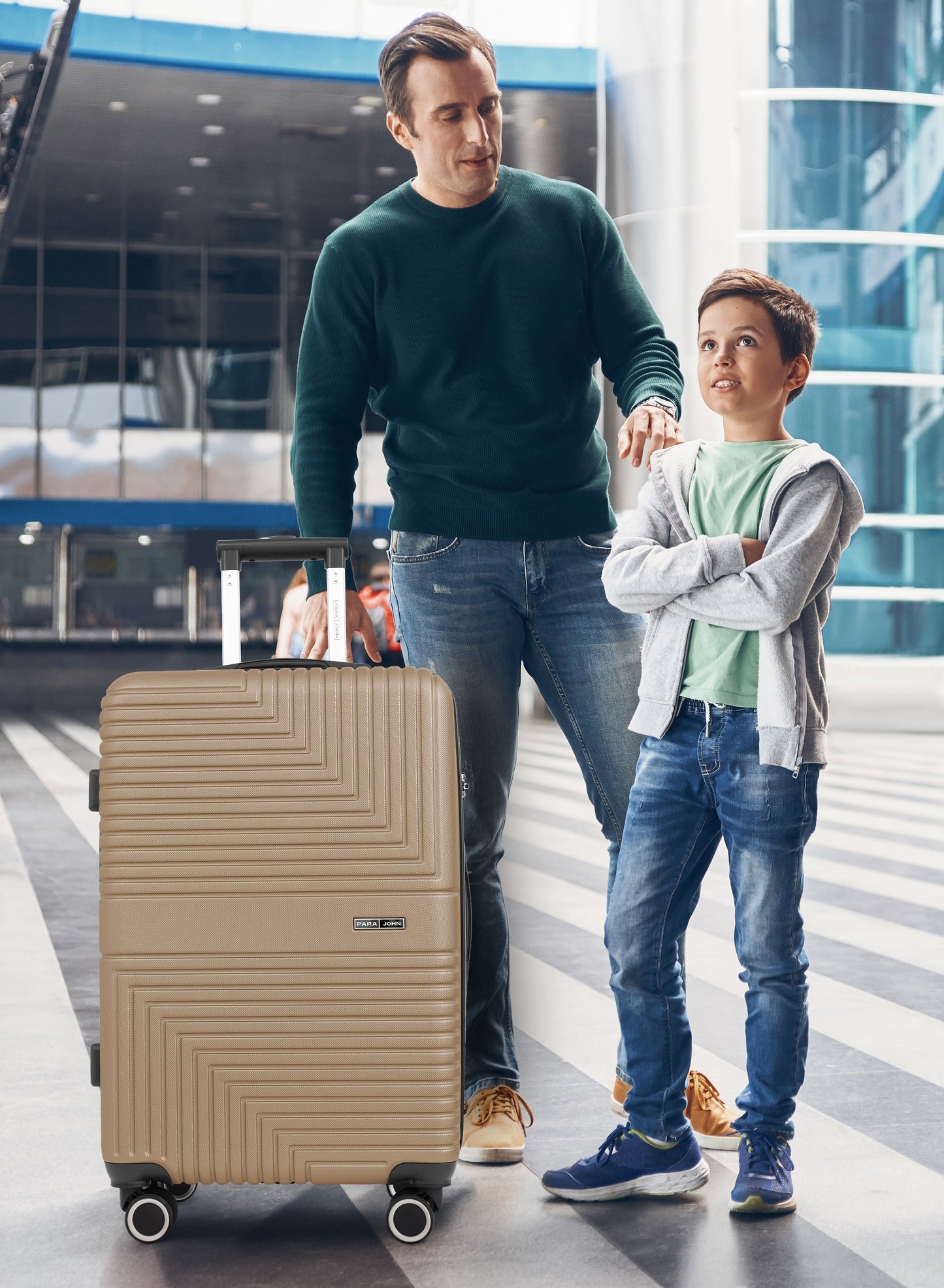 Parajohn GeoFlex Series 3 Piece Lightweight Luggage Set | Small 10KG, Medium 20KG & Large 30KG ABS 8 Wheels Luggage  PARAJOHN UAE