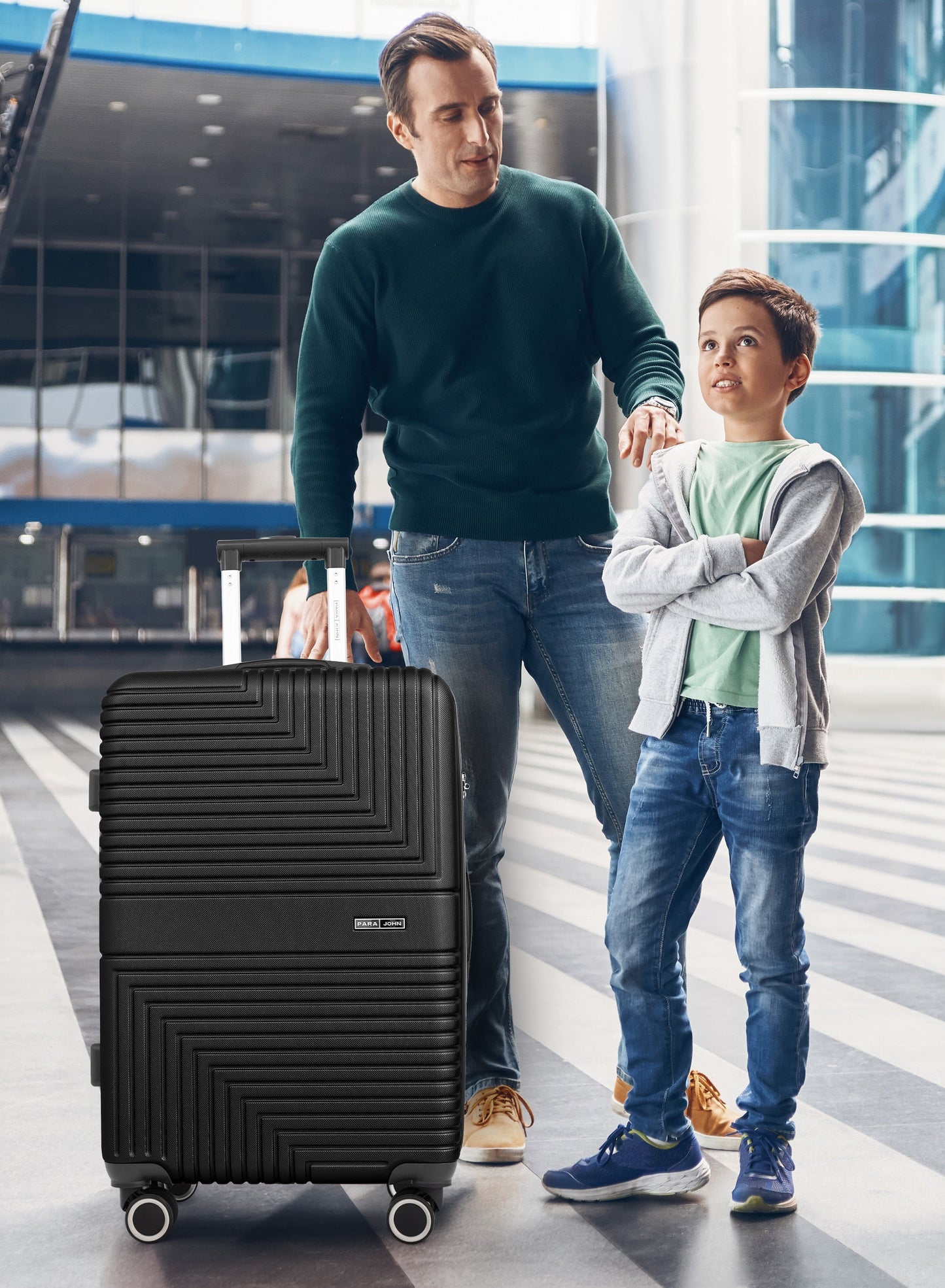 Parajohn GeoFlex Series 3 Piece Lightweight Luggage Set | Small 10KG, Medium 20KG & Large 30KG ABS 8 Wheels Luggage  PARAJOHN UAE