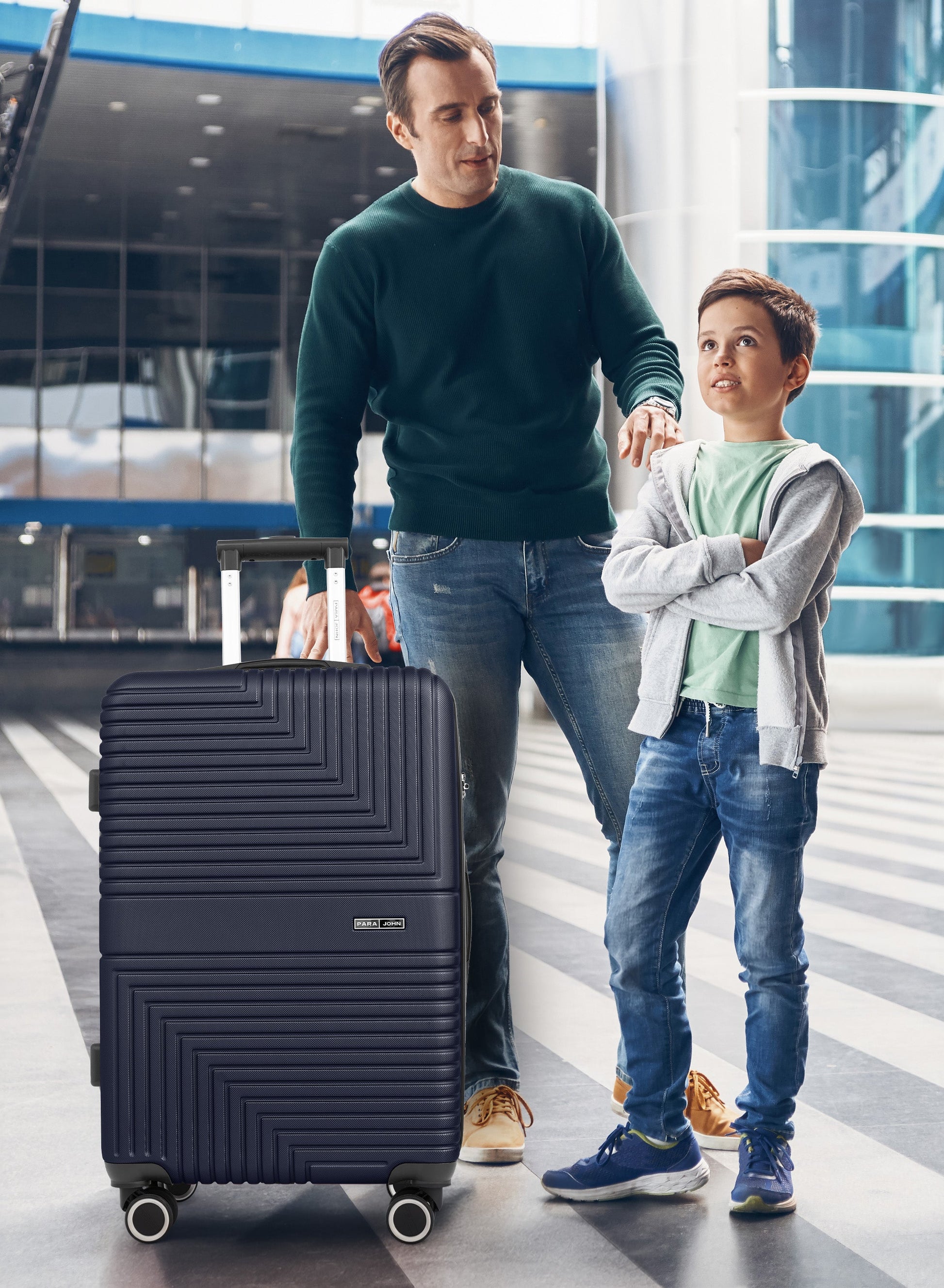 Parajohn GeoFlex Series 3 Piece Lightweight Luggage Set | Small 10KG, Medium 20KG & Large 30KG ABS 8 Wheels Luggage  PARAJOHN UAE