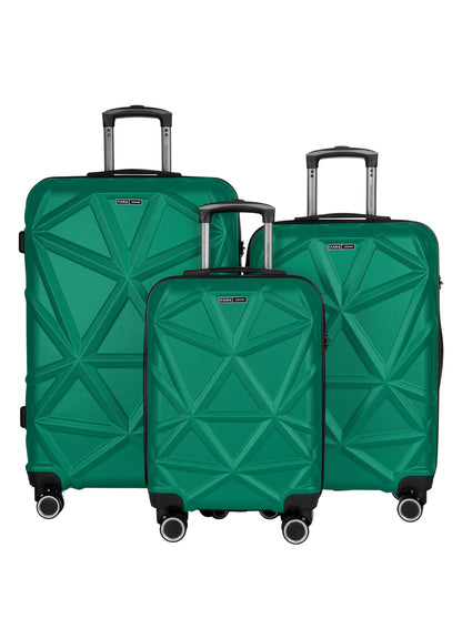 Matrix 3-Piece ABS Hardside Spinner Luggage Trolley Set