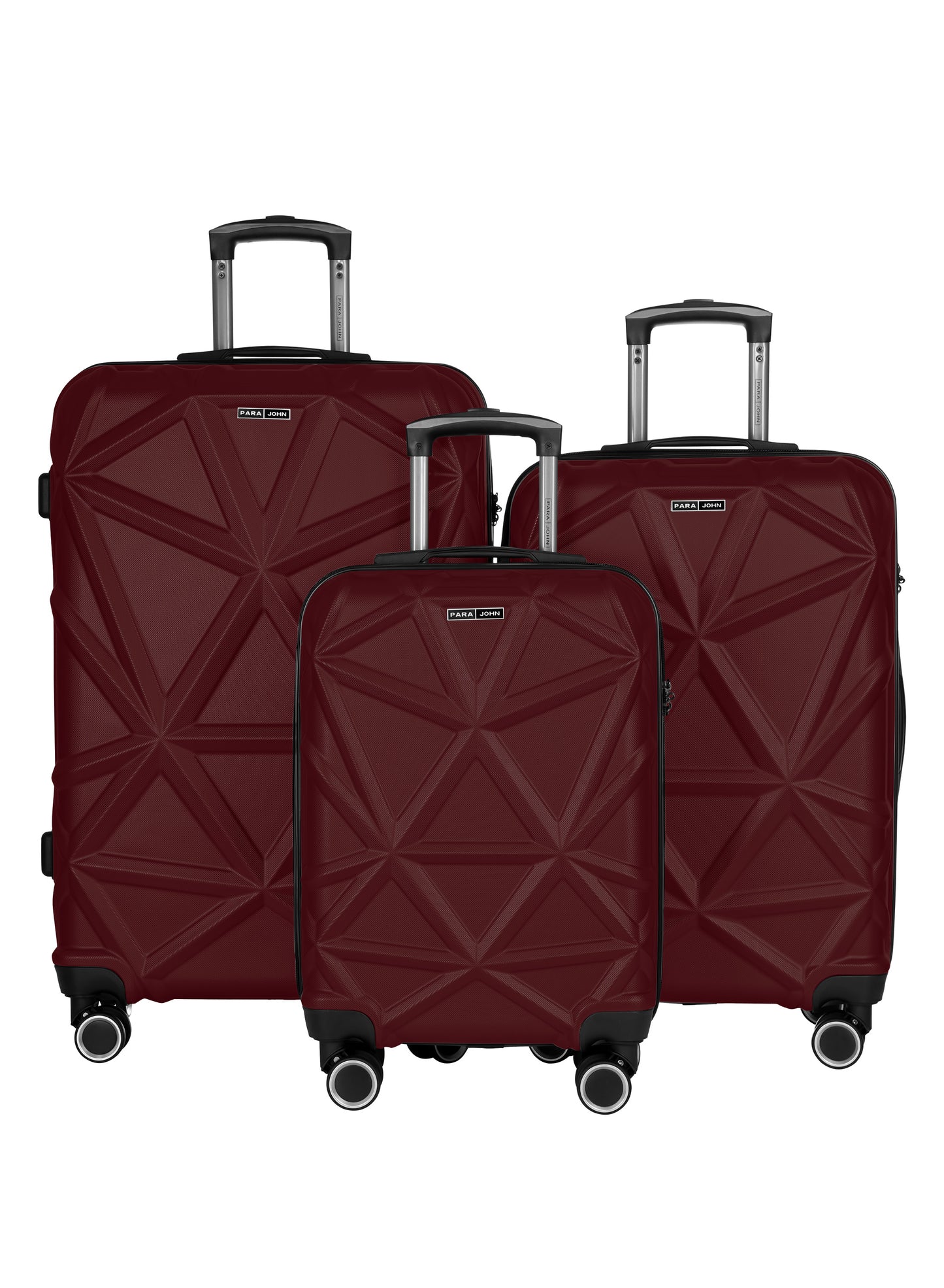 Parajohn PJTR3126 3 Piece PC Luggage Set, 20/24/28 Inch Hard Shell Suitcase with 360° Spinner Wheels, Built-In Combination Lock, Lightweight Travel Trolley Set